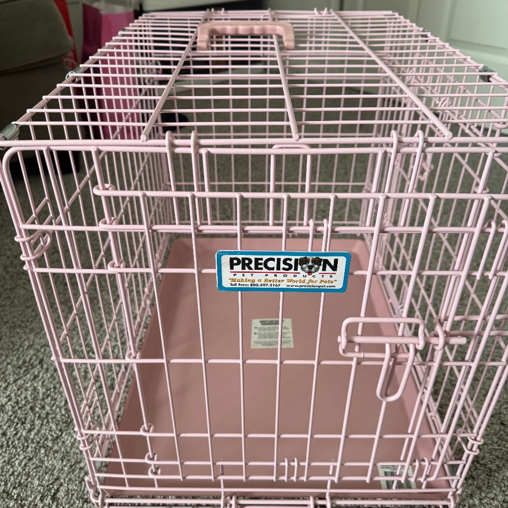 Precision Pet Products Pink Metal Dog Crate
